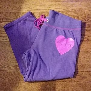 Pink Victoria's secret sweat capris